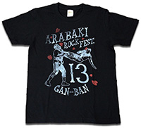 ARABAKI ROCK FEST.13×岩盤 ドロップキックTシャツ＜ブラック＞::Front