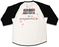 ARABAKI ROCK FEST.13 × STRUMMERVILLE 3/4SLEEVE SHIRTS＜ホワイト×ブラック＞::Back
